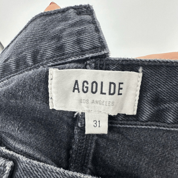 AGOLDE Criss Cross Straight in Shambles Frayed Raw Hem High Rise Jeans Size 31 - Picture 12 of 14